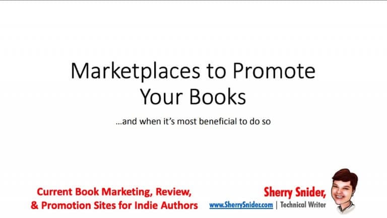 Training #106 – Marketplaces for Book Promotions with Sherry Snider