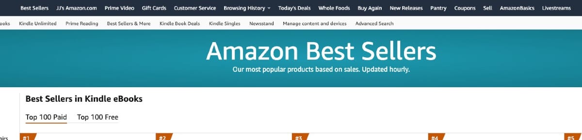 Amazon Best Sellers Best Kindle eBooks