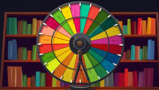 maineblaine_colorful_spinning_prize_wheel_books_instead_of_nu_1e9500e9-cea9-44b5-9674-477b040ad38b
