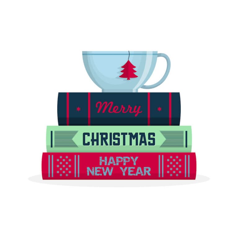 Holiday Book Stack