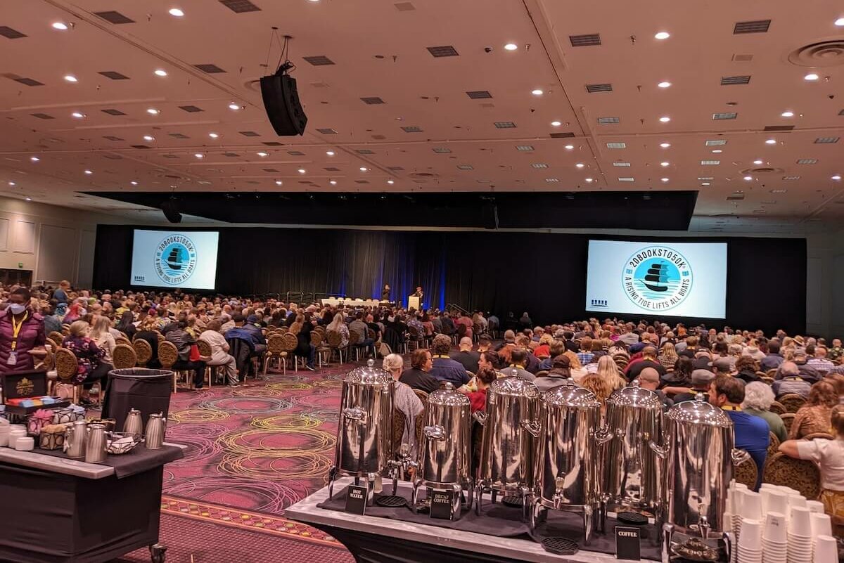 Writer's at a publishing conference