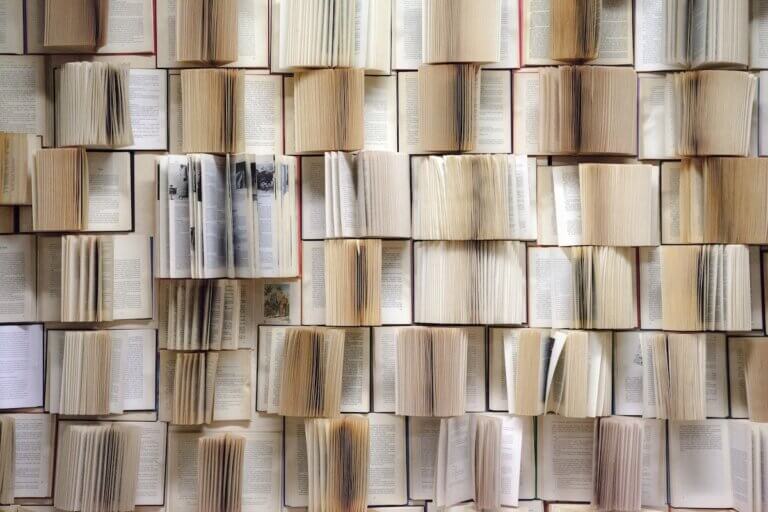 A wall of books