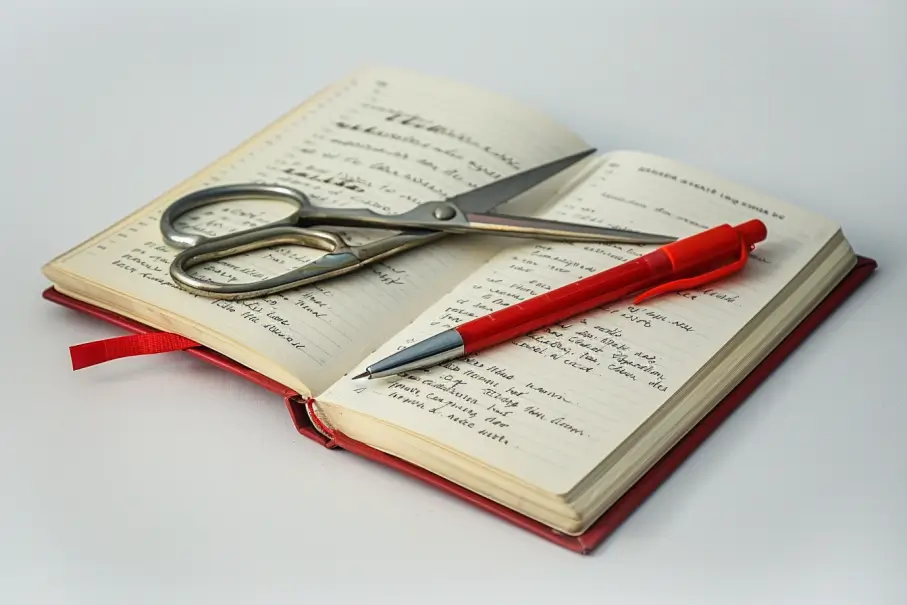 Maineblaine A notebook with handwriting in it with a red pen an efd65a42 6226 4451 bef6 c7e22c3565a6