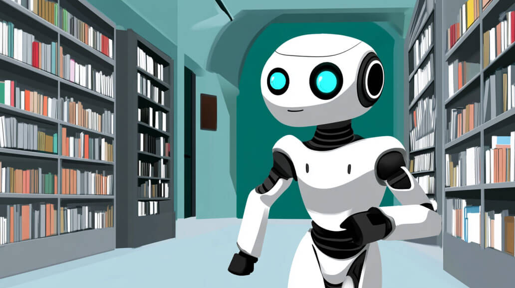 Robot walking the stacks