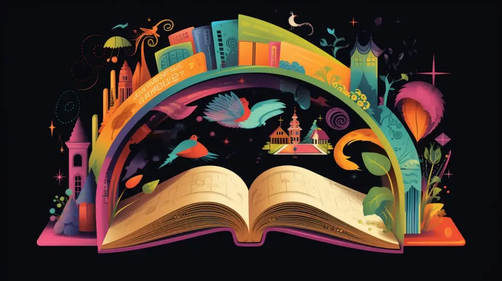 Maineblaine An open book with colorful icons representing diffe f9fe30bc 0395 470b ab39 b26e0ac25ffd