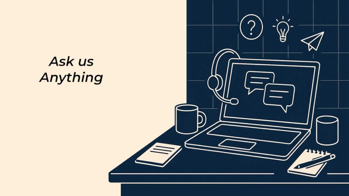 Ask us anything banner