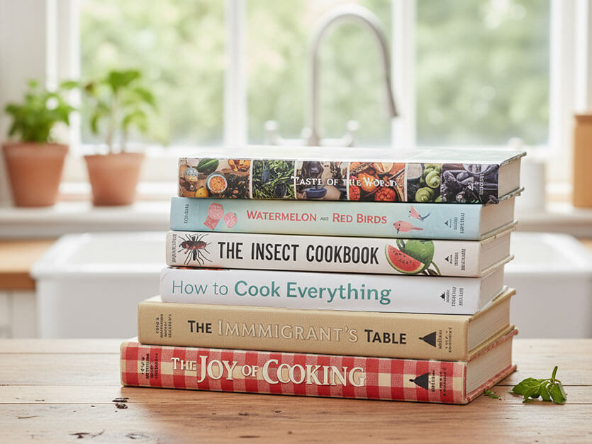 Cookbook pile