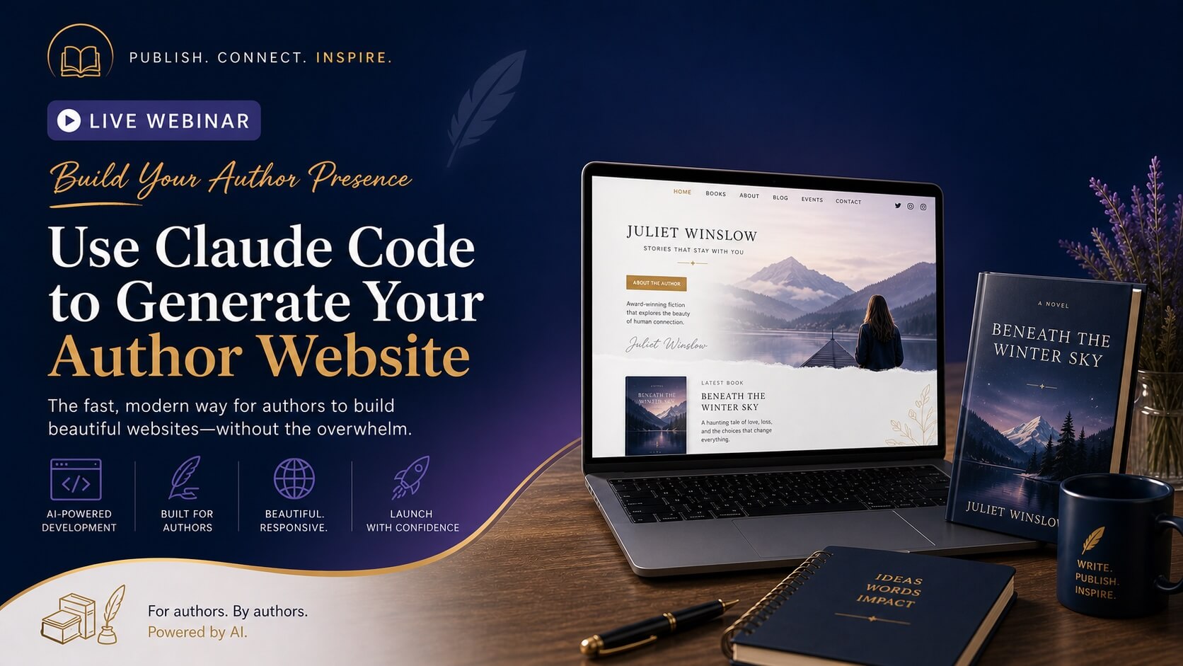 Build your author presence with Claude Code to generate your author website.