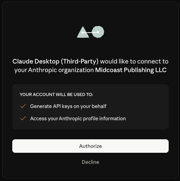 Claude API authorization